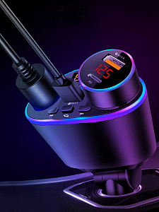 FM-модулятор трансмиттер автомобильный + разветвитель с Bluetooth TDS TS-CAF25